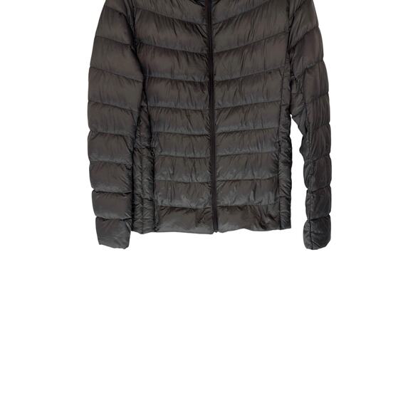 Uniqlo Puffer Jacket Women's Gray Light Packable Full Zip Winter Basic Medium - Picture 5 of 12